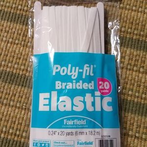 POLY-FIL White Braided Elastic Band 1/4"